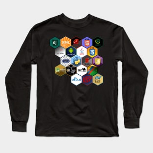 programming languages hexagonal Long Sleeve T-Shirt